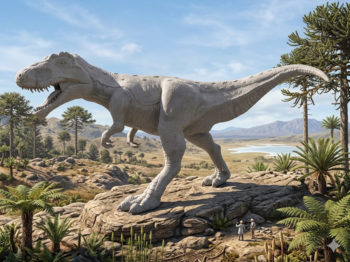 Reconstitution artistique — Théropode du Jurassique